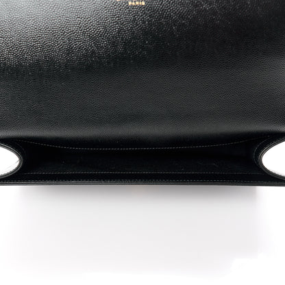 Saint Laurent Grain De Poudre Monogram Cassandre Clutch Black 5 of 12