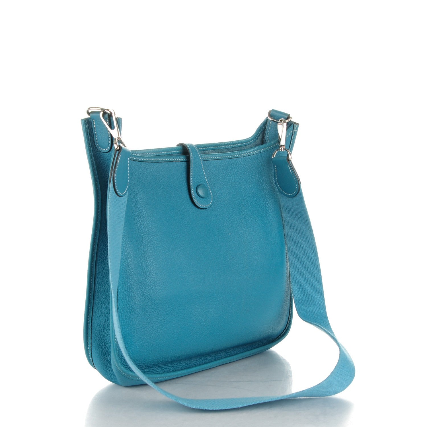 Hermes Taurillon Clemence Evelyne PM Blue Jean 3 of 9