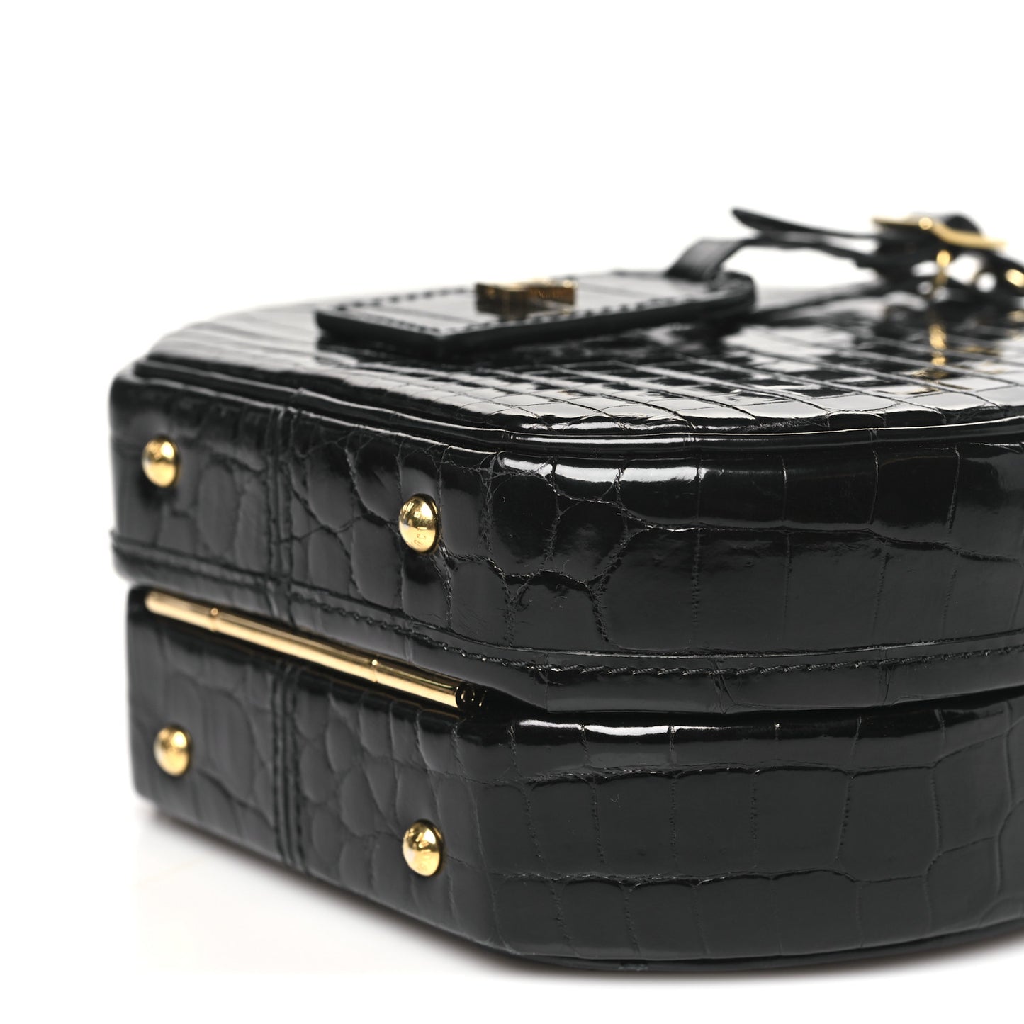 Crocodile Petite Boite Chapeau Black