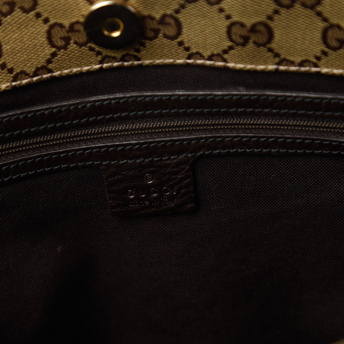 Crystal Monogram Medium Babouska Tote Dark Brown