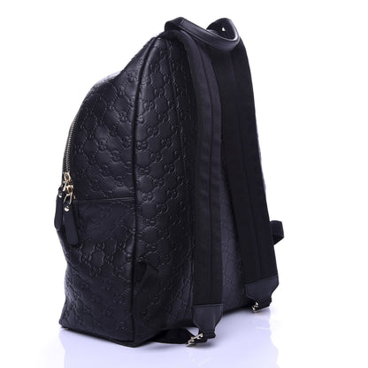 Gucci Guccissima Medium Classic Backpack Black 2 of 9