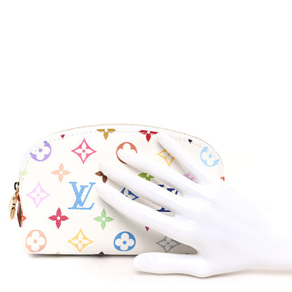 Louis Vuitton LV x TM Monogram Multicolor Cosmetic Pouch PM White 2 of 8