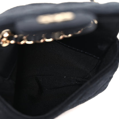 Chanel Jersey Quilted Flap Chain Waist Bag Black 4 of 11