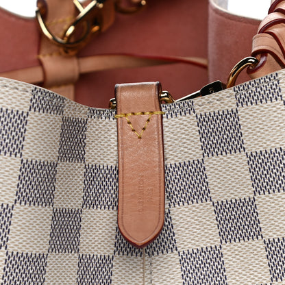 Louis Vuitton Damier Azur Braided Neonoe MM Peach Cream 10 of 19