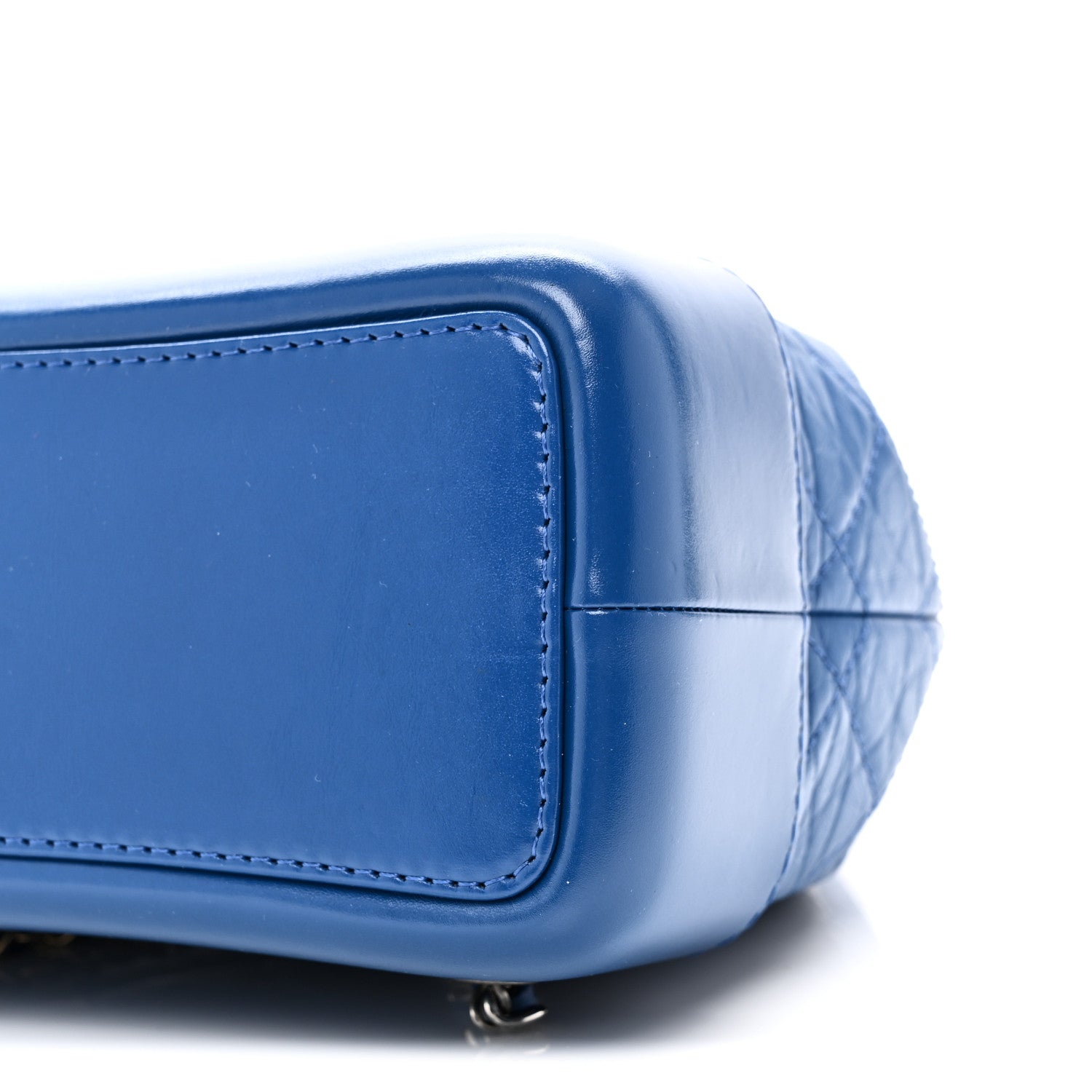 Chanel Aged Calfskin Quilted Small Gabrielle Backpack Blue 10 of 10