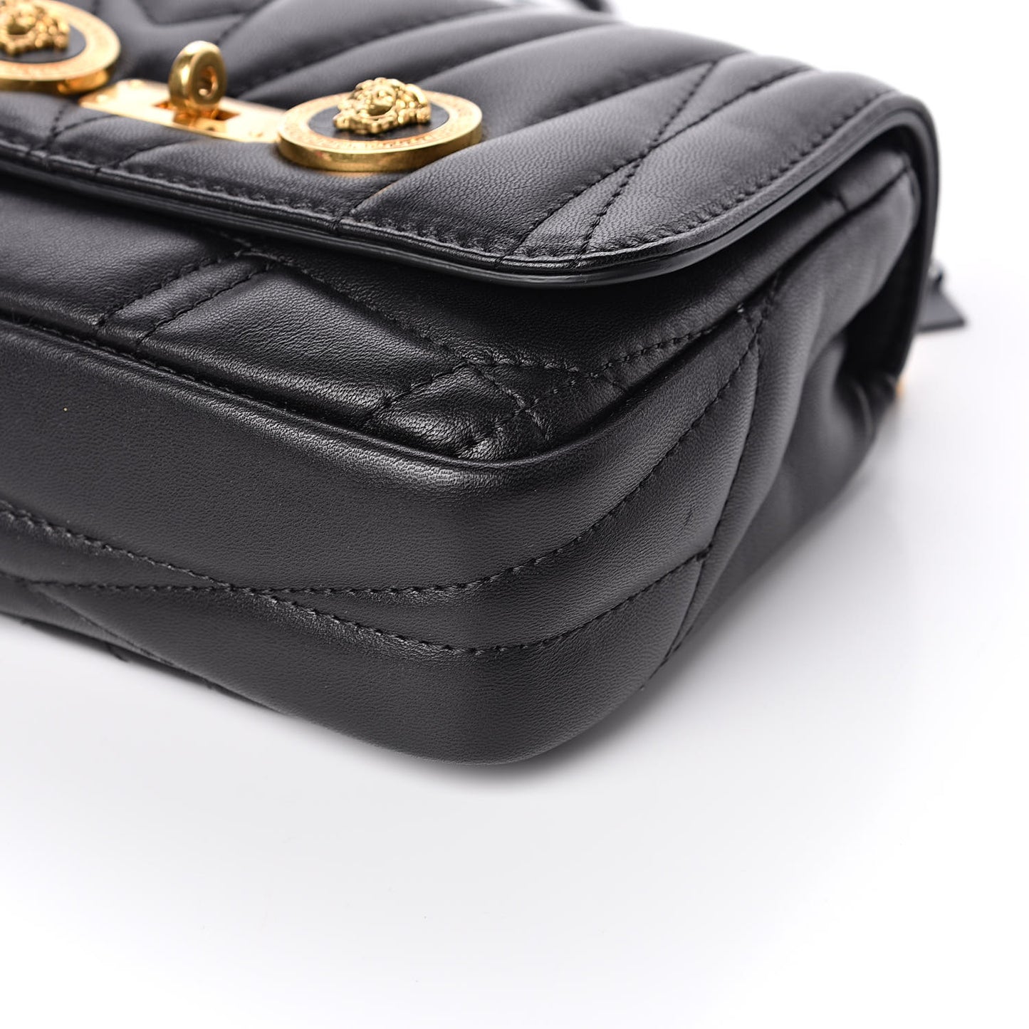 Nappa Quilted Icon Small Crossbody Bag Black