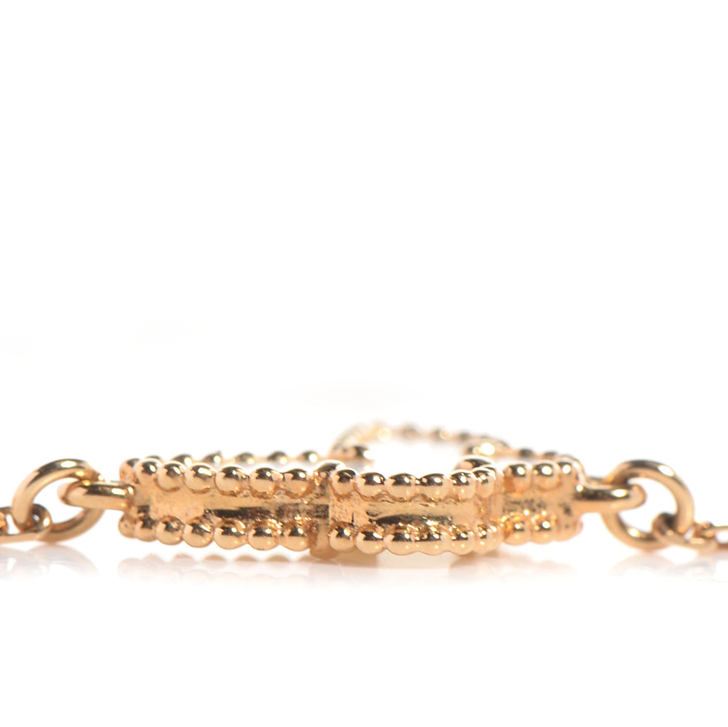 Van Cleef & Arpels 18K Yellow Gold Mother of Pearl Sweet Alhambra Butterfly Bracelet 5 of 8