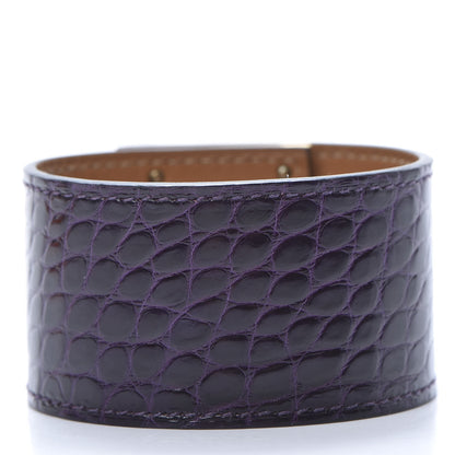 Hermes Shiny Alligator Kelly Dog Cuff Amethyst 3 of 6