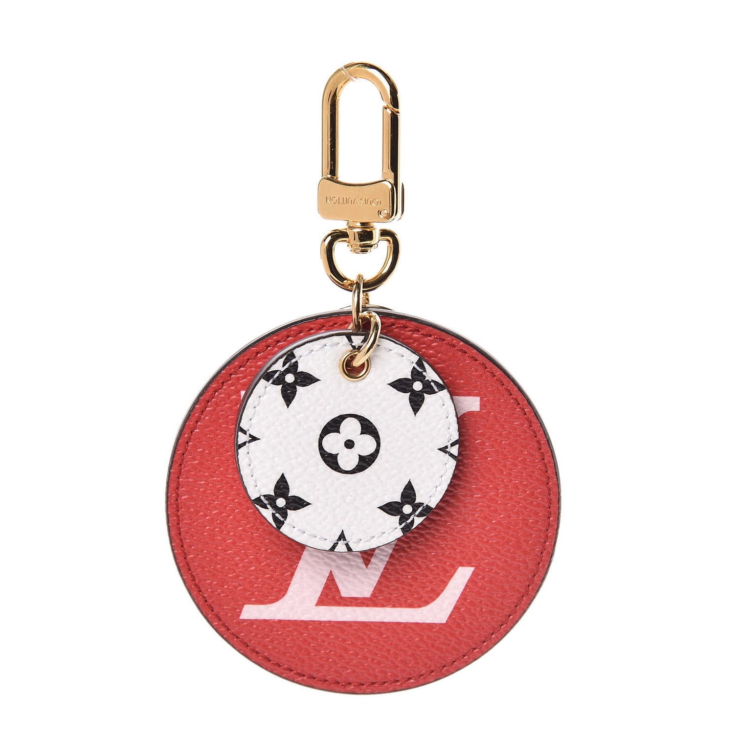 Monogram Giant Bag Charm Key Holder Rouge