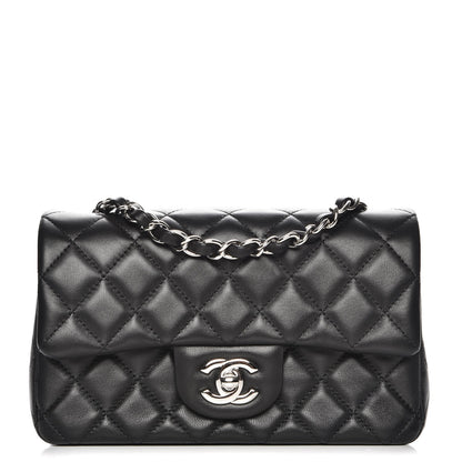 Chanel Lambskin Quilted Mini Rectangular Flap Black 1 of 8