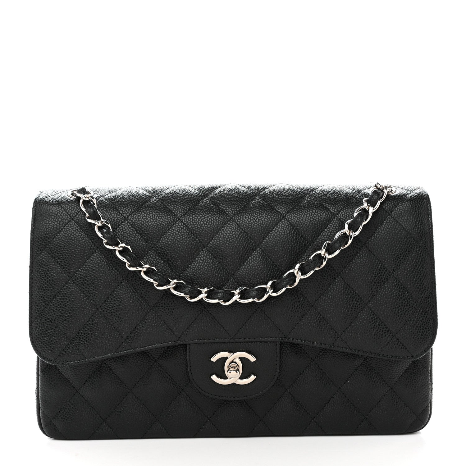 Chanel Caviar Quilted Jumbo Double Flap Black 1 of 10