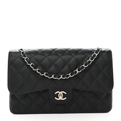 Chanel Caviar Quilted Jumbo Double Flap Black 1 of 10