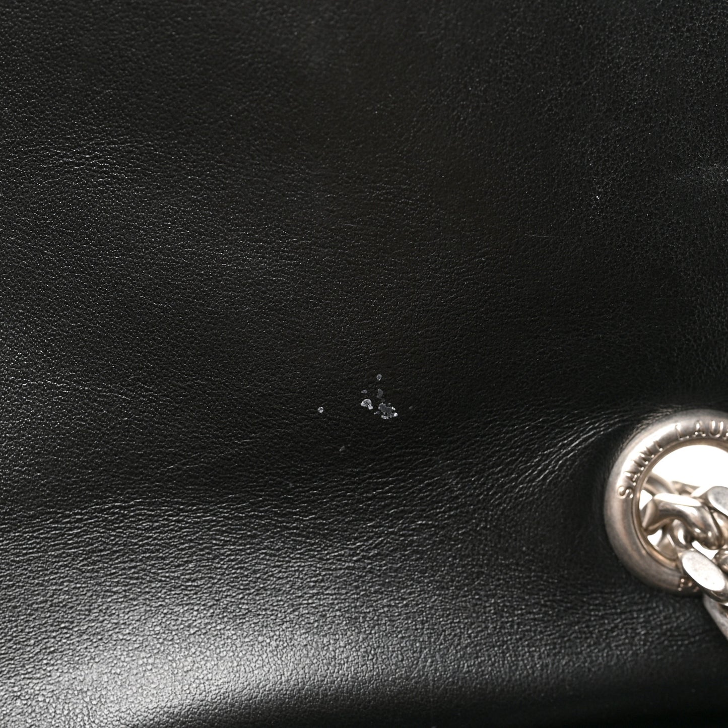 Calfskin Y Quilted Monogram Large Loulou Chain Satchel Black