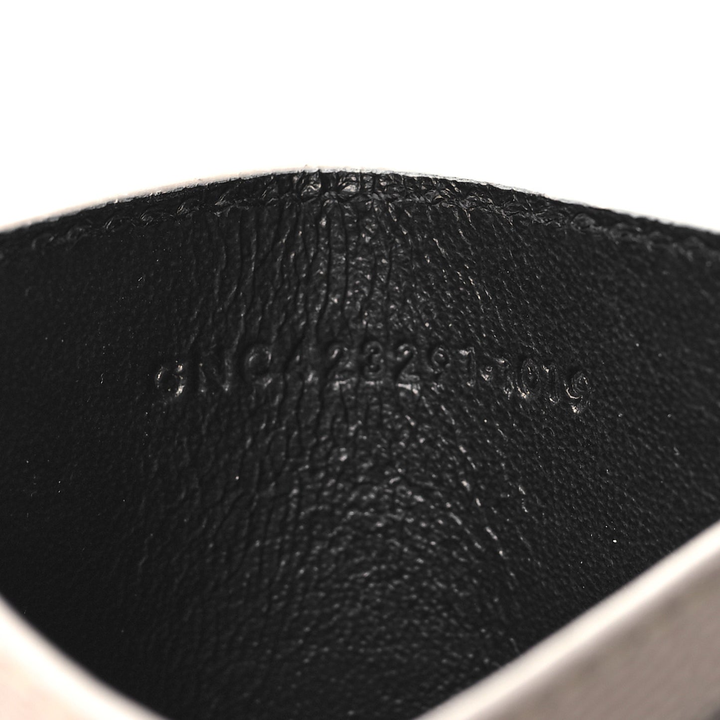 Grain De Poudre Matelasse Chevron Monogram Credit Card Case Granite