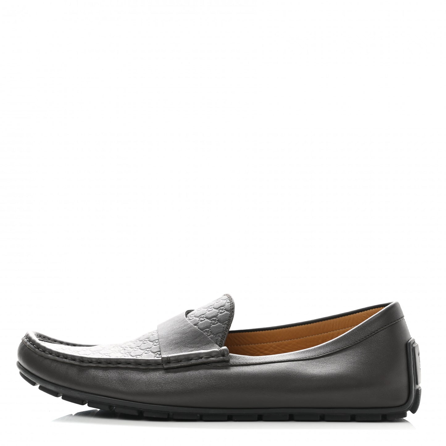Guccissima Calfskin Mens Driver Loafers 11.5 Dark Brown