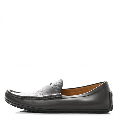 Gucci Guccissima Calfskin Mens Driver Loafers 11.5 Dark Brown 1 of 8