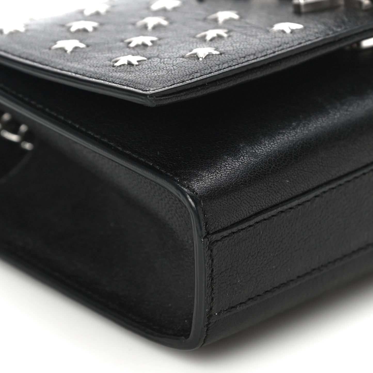 Calfskin Star Studded Medium Classic Monogram Kate Tassel Satchel Black