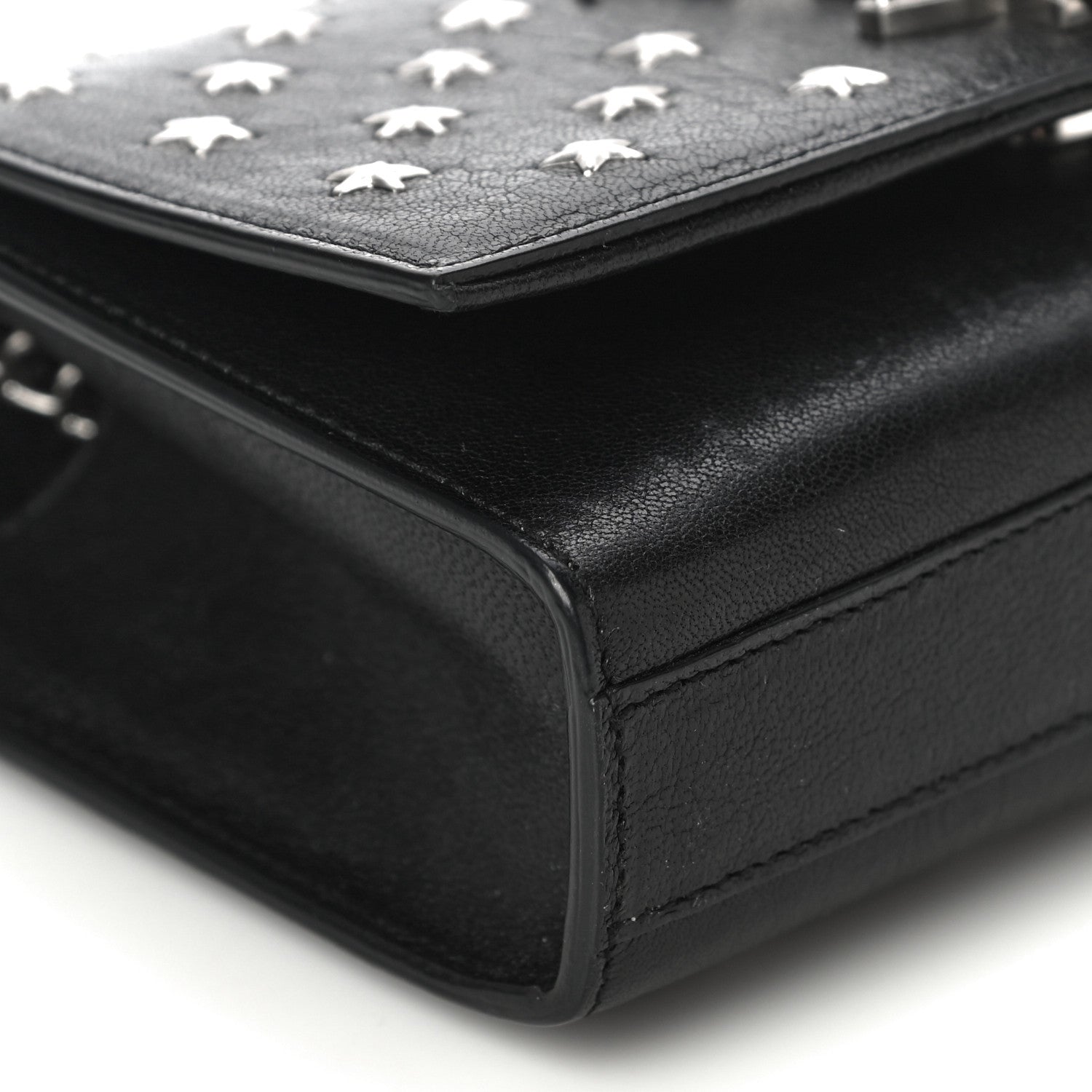 Saint Laurent Calfskin Star Studded Medium Classic Monogram Kate Tassel Satchel Black 8 of 12