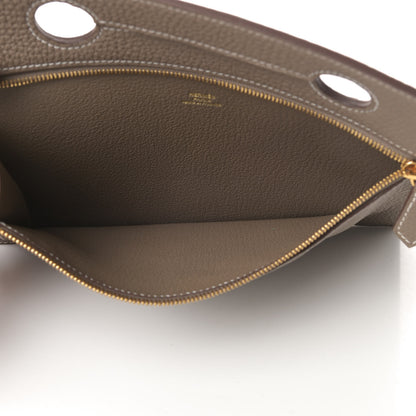 Hermes Togo Backpocket Pouch 30 Etoupe 5 of 8