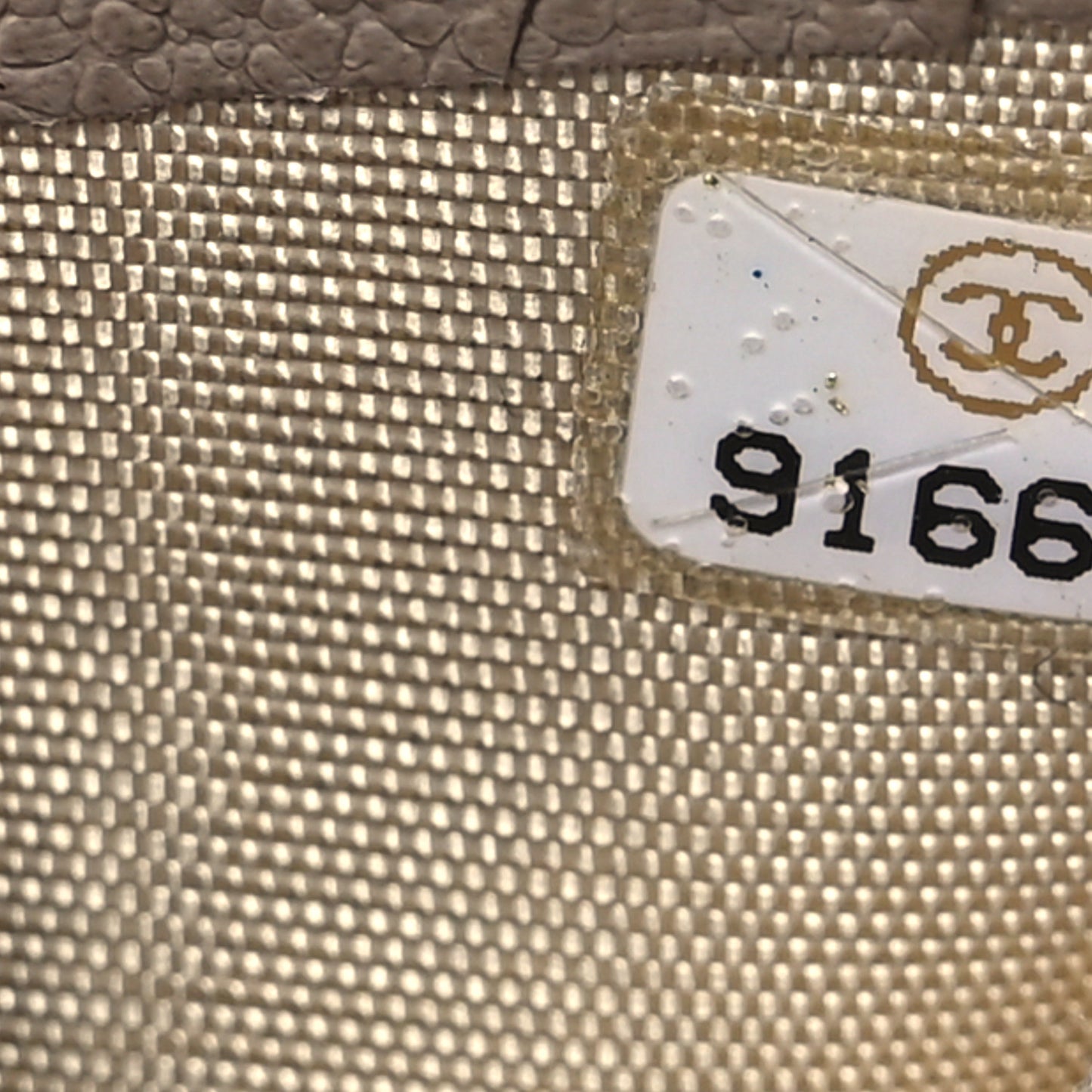 Grained Calfskin CC Button Pocket Agenda Cover Beige