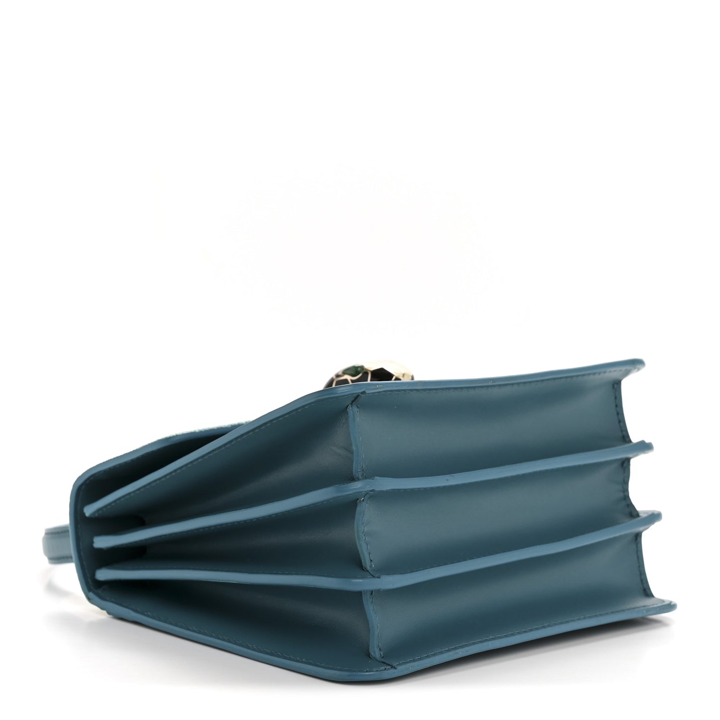Calfskin Galuchat Serpenti Forever Crossbody Turquoise