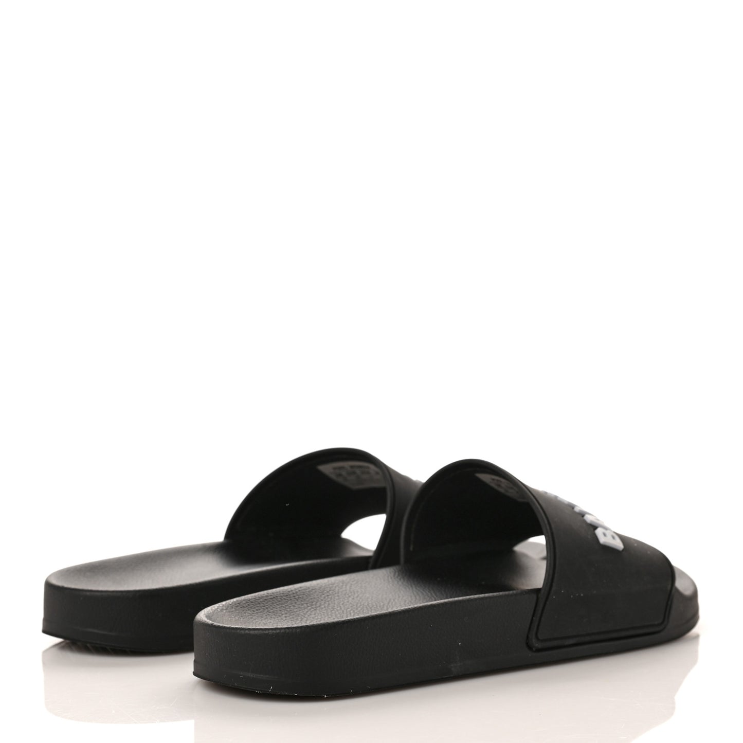Rubber Womens Logo Pool Slide Sandals 39 Black White