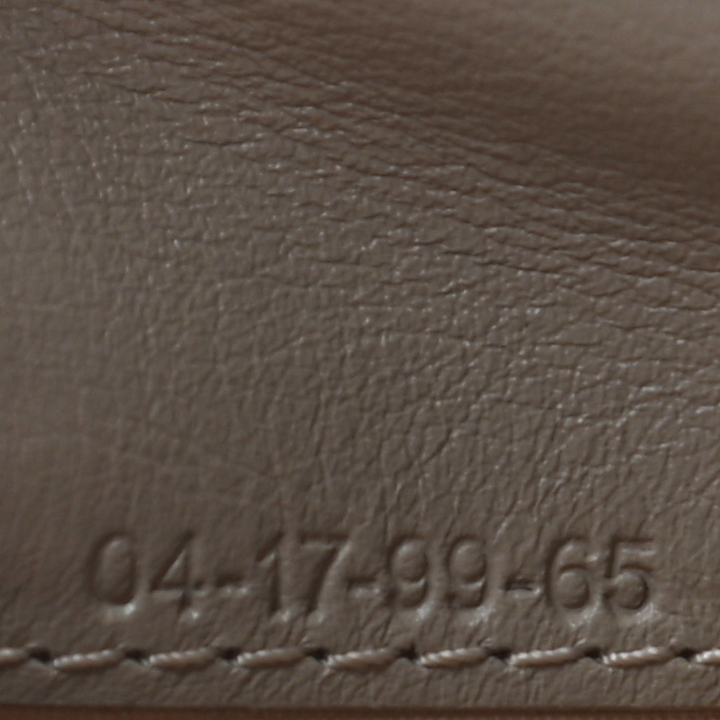 Calfskin Suede Circle C Compact Wallet Pastel Grey