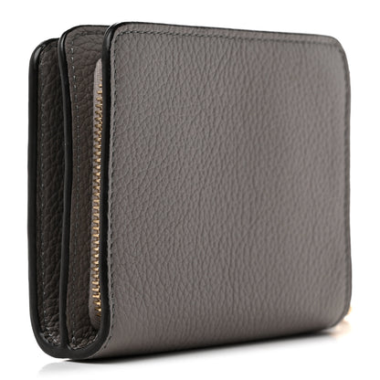 Chloe Grained Calfskin Alphabet Compact Wallet Cashmere Grey 3 of 8