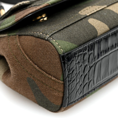Dolce & Gabbana Cotton Calfskin Croc Embossed Camouflage Patchwork Small Sicily Multicolor 8 of 9