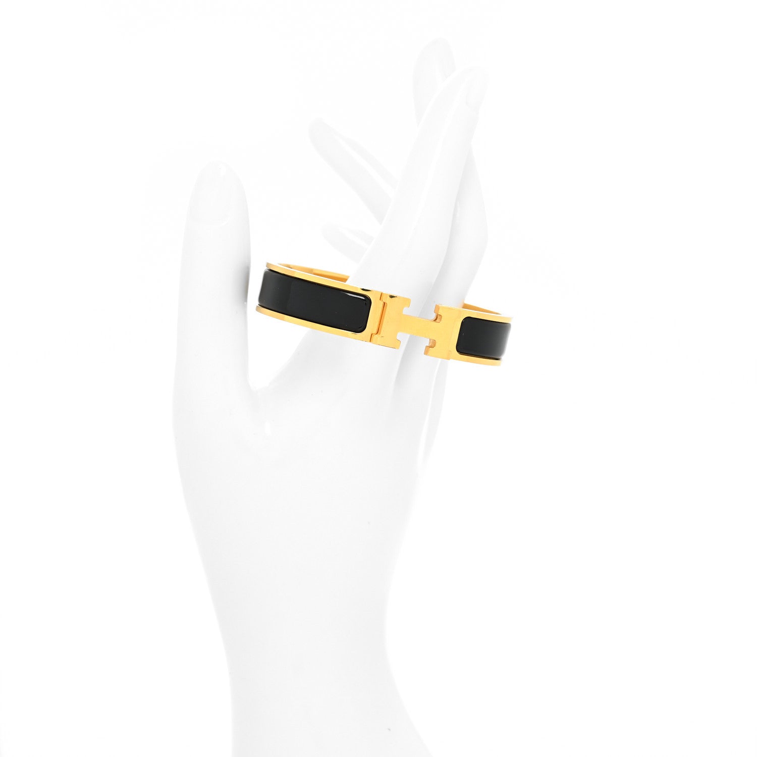 Hermes Enamel Narrow Clic Clac H Bracelet PM Black 2 of 5