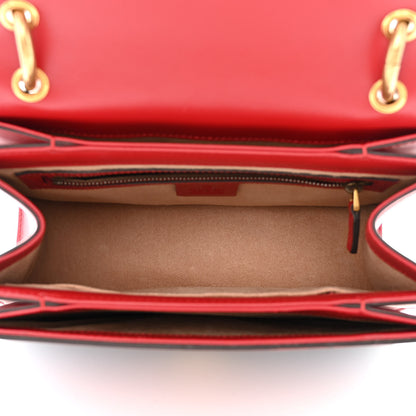 Gucci Calfskin Sylvie Web Small Queen Margaret Top Handle Bag Blue Agata Hibiscus Red Mystic White Sugar Pink 5 of 10