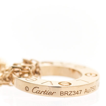Cartier 18K Yellow Gold 2 Diamond LOVE Necklace 4 of 8