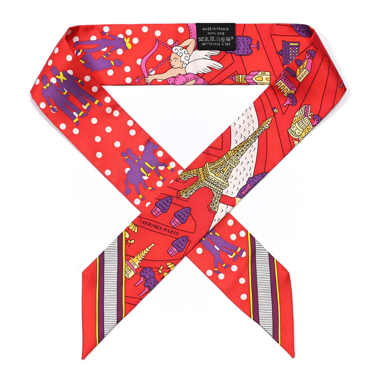 Silk Les Nouveaux Amoureux de Paris Twilly Rouge Violet Creme