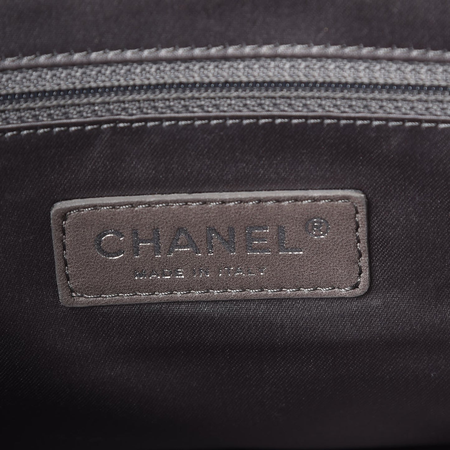 Lambskin Quilted Mademoiselle Accordion Tote Grey
