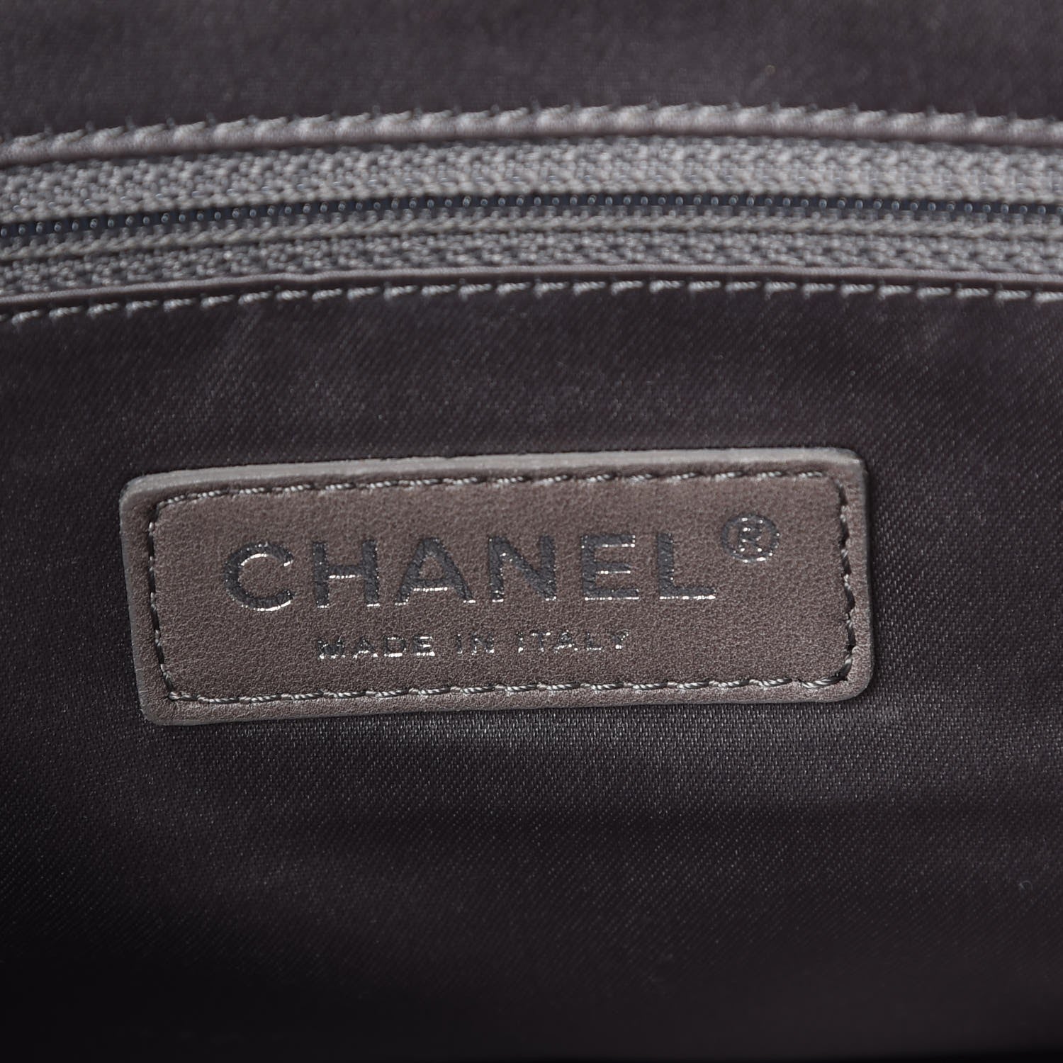 Chanel Lambskin Quilted Mademoiselle Accordion Tote Grey 7 of 10