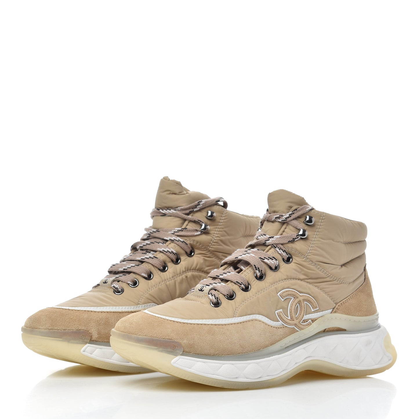 Fabric Suede Womens CC Sneakers 39 Beige