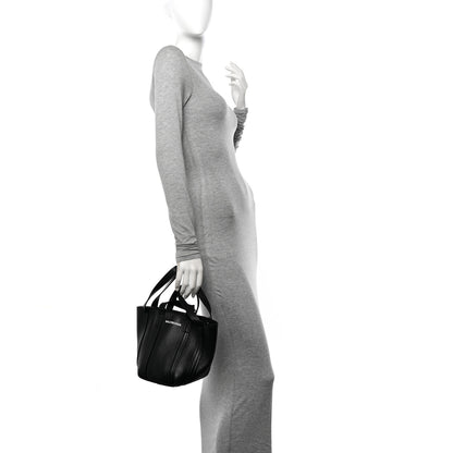Balenciaga Grained Calfskin XS Everyday North South Shoulder Tote Bag Black 2 of 10