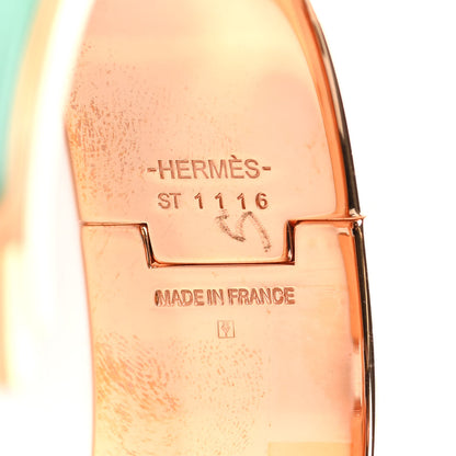 Hermes Enamel Wide Clic Clac H Bracelet PM Vert Aqua 4 of 4