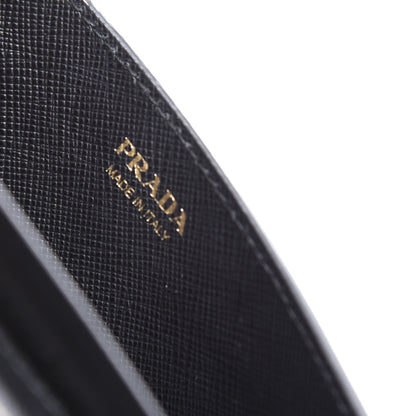 Prada Saffiano Envelope Wristlet Crossbody Wallet Black 7 of 8