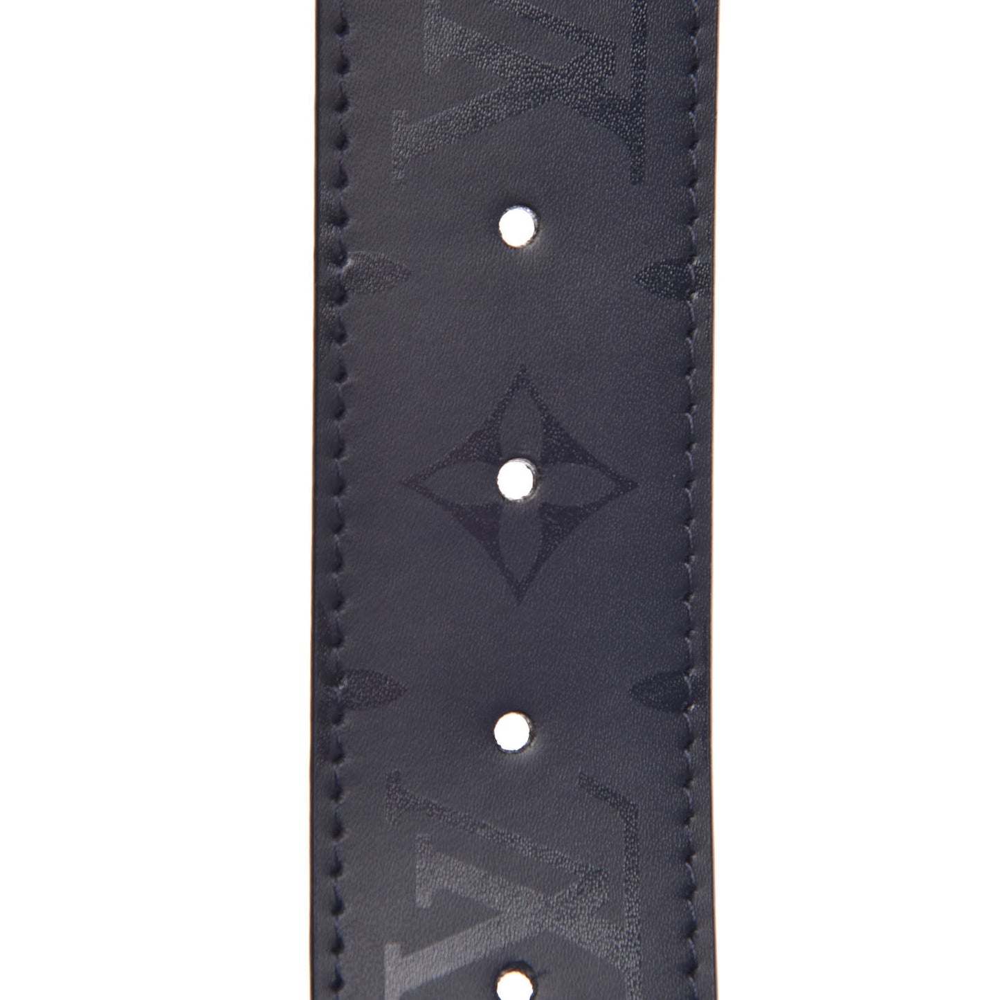 Calfskin Illusion Monogram 40mm LV Pyramide Belt 100 40 Navy Black
