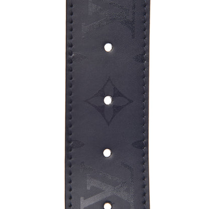 Louis Vuitton Calfskin Illusion Monogram 40mm LV Pyramide Belt 100 40 Navy Black 6 of 6
