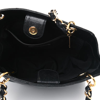 Chanel Caviar Quilted Petit Shopping Tote PST Black 4 of 9