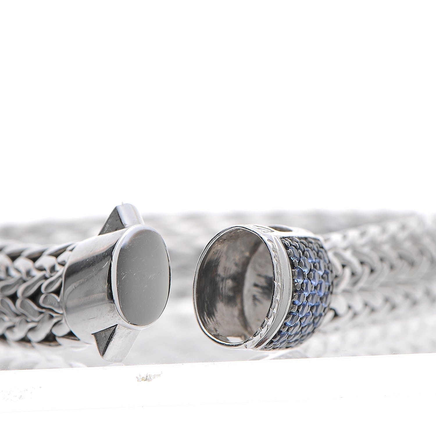 John Hardy Sterling Silver Blue Sapphire Classic Chain Bracelet L 5 of 5