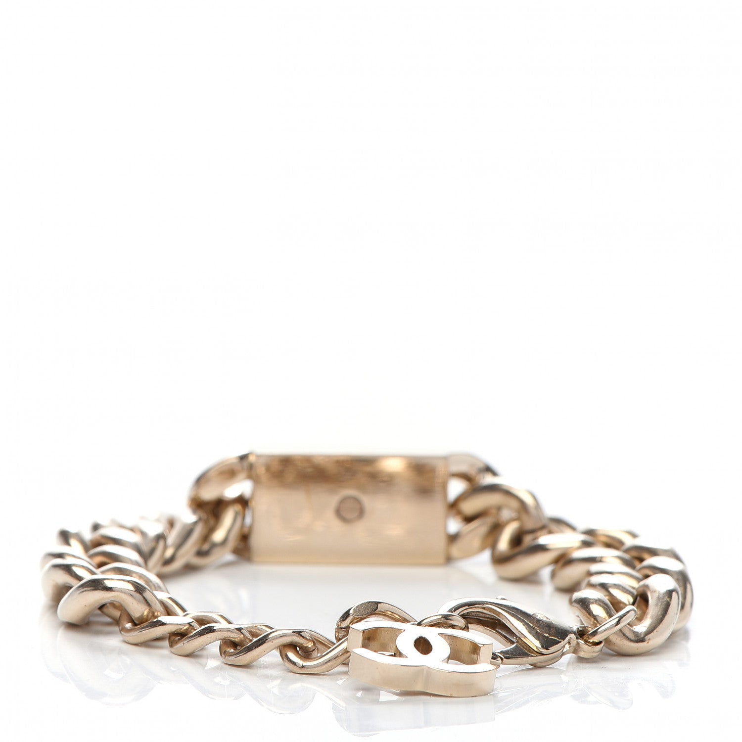 Chanel Crystal Chain CC Bracelet Gold 3 of 6