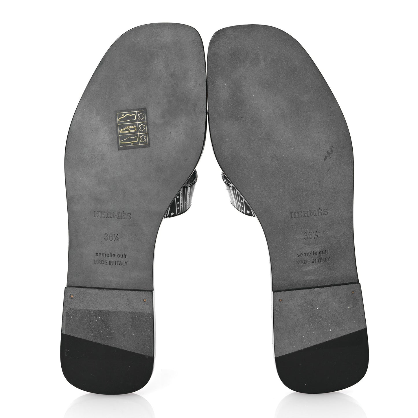 Calfskin Astrologie Bandana Oran Sandals 36.5 Black