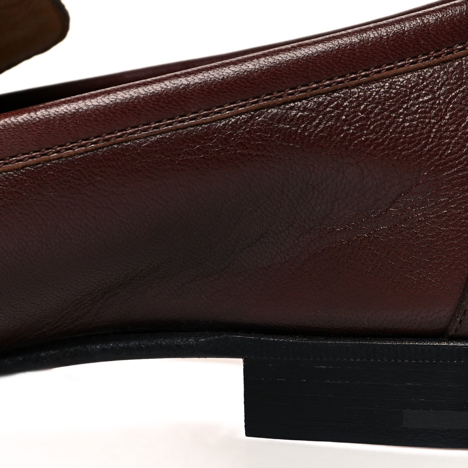 Hermes Goatskin Mens Paris Loafers 41 Marron Acajou 11 of 11
