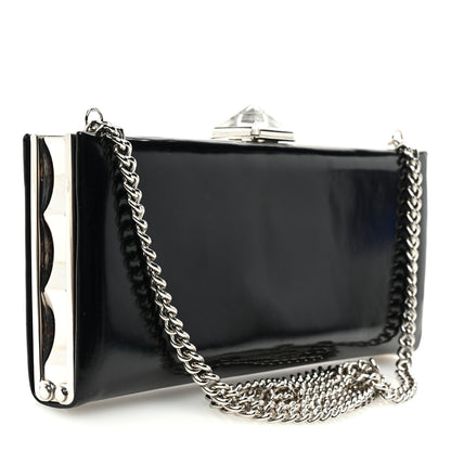 Christian Louboutin Patent Crystal Clutch Black 3 of 9