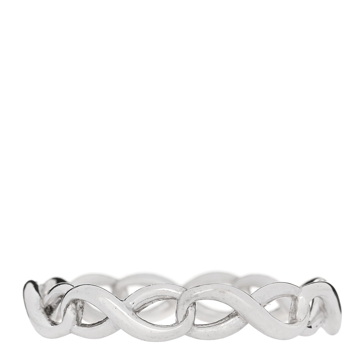 Tiffany Sterling Silver Narrow Infinity Band Ring 55 7.25 1 of 4