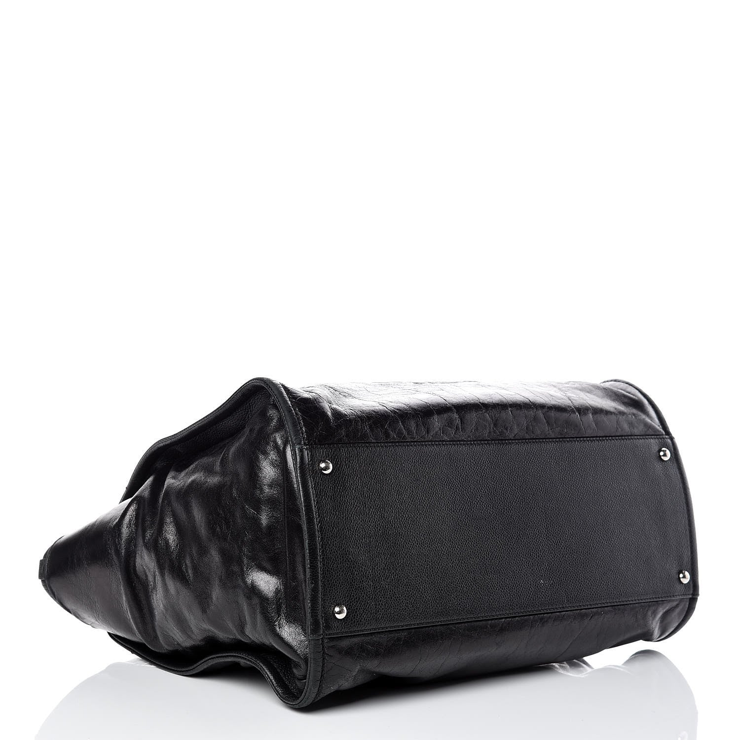 Chanel Glazed Calfskin Large Deauville Tote Black 5 of 15