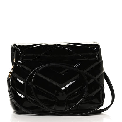 Saint Laurent Patent Y Quilted Monogram Toy Loulou Crossbody Bag Black 3 of 11